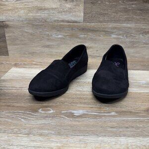 Skechers Cleo Casual Flex Wedge Black Flats Women's Size 8